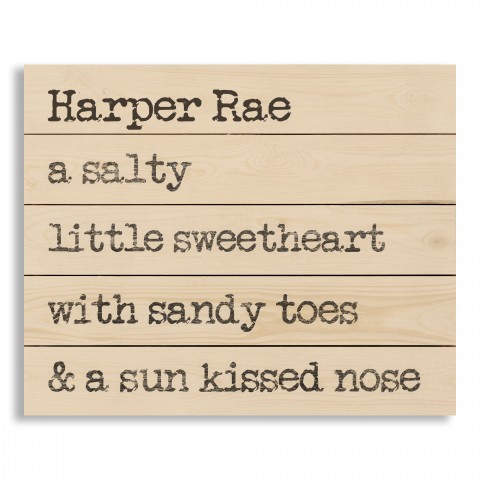 Beach Baby 22x18 Personalized Pallet Wood Art