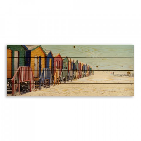 Bright Bathing Boxes 36x14 Pallet Wood Art