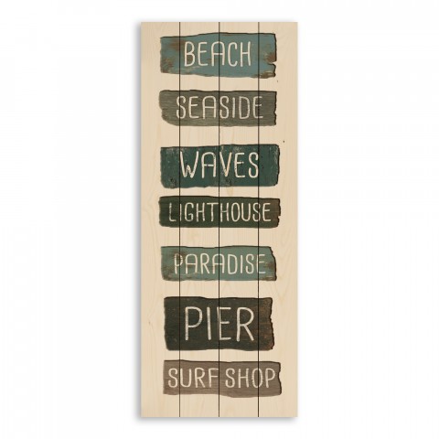 Beach Words 14x36 Personalized Pallet Wood Art