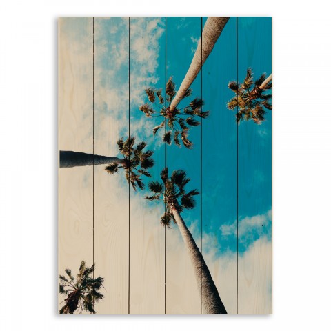 Sky High Palms 21x30 Pallet Wood Art
