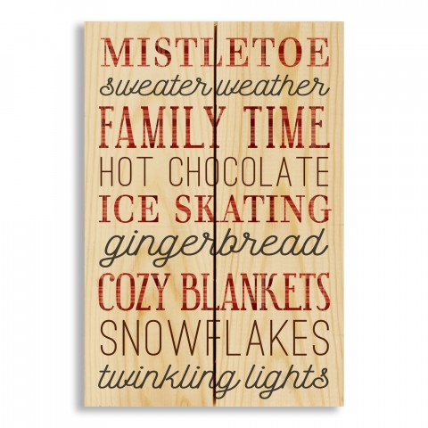 Happy Winter Things 7x10.5 Pallet Wood Art
