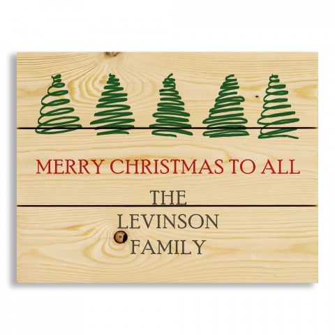 Merry Christmas to All 14x10.5 Personalized Pallet Wood Art