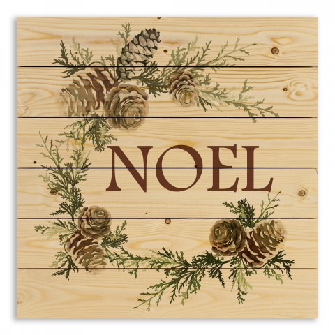 Noel Wreath 21x21 Pallet Wood Art