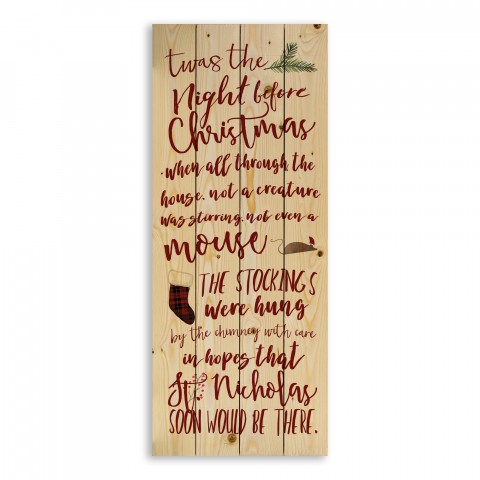 Night Before Christmas 14x36 Pallet Wood Art