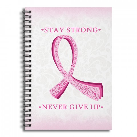  Fight Breast Cancer Stay Strong 6x8 Ruled Spiral Notebook