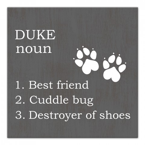 Personalized Dog Name Definition Canvas Print