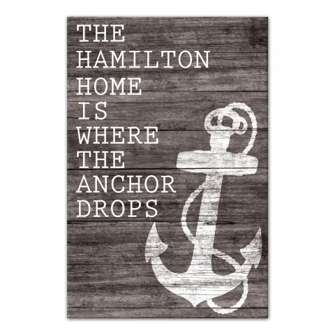 Personalized Name Where The Anchor Drops Canvas Print