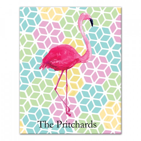 Tropical Flamingo 16x20 Personalized Canvas Wall Art