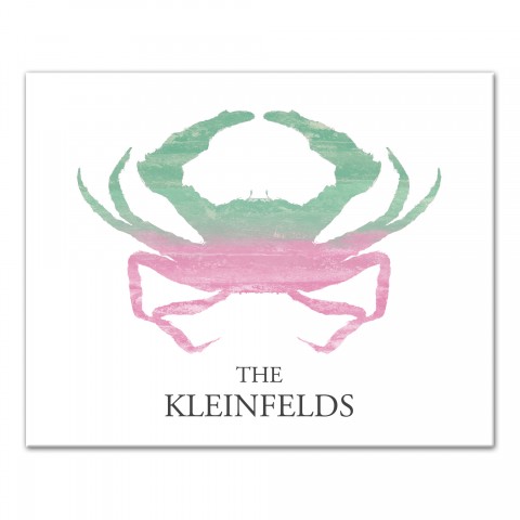 Tropical Crab 16x20 Personalized Canvas Wall Art