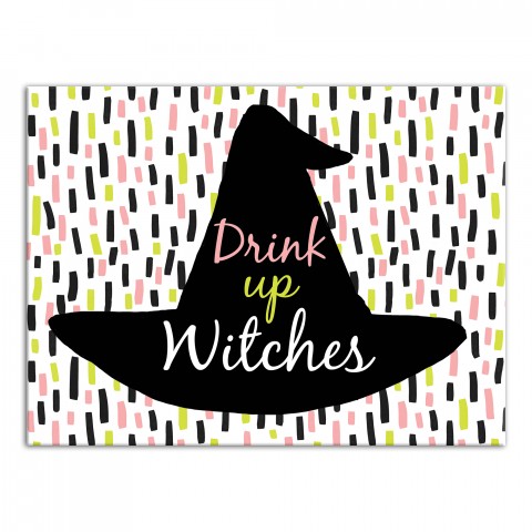 Drink Up Witches 18x24 Canvas Wall Art