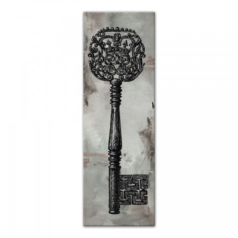 Creepy Key 12x36 Canvas Wall Art