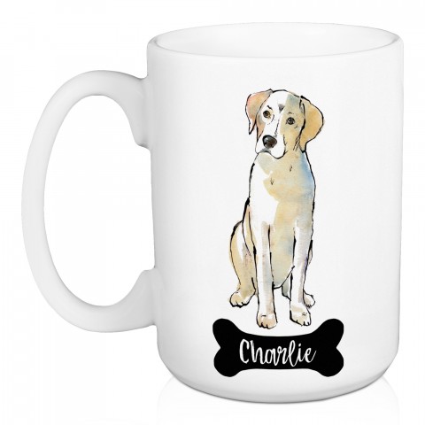 Golden Retriever Dog Name 15 oz Personalized Mug