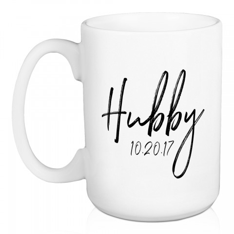 Hubby Date 15 oz Personalized Mug