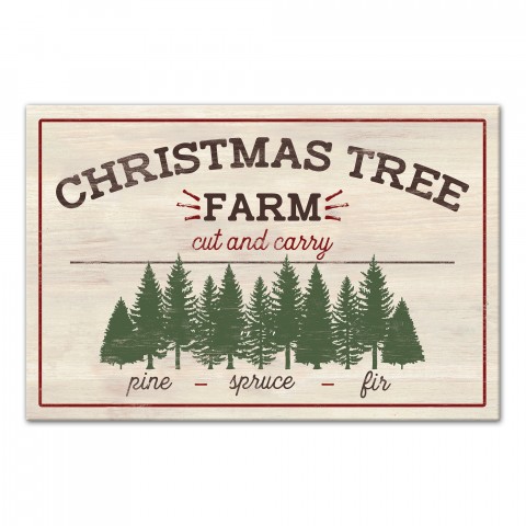 Christmas Tree Farm 12x18 Canvas Wall Art