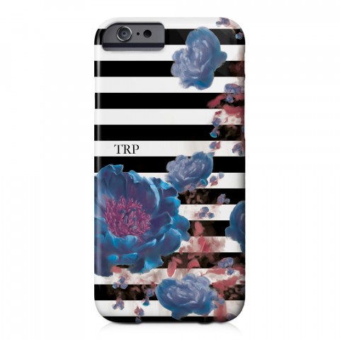 Floral Stripes iPhone 6 Personalized Barely There Case