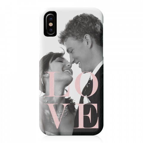 Blush LOVE iPhone X Personalized Barely There Case