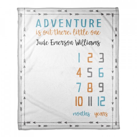Adventure is Out There 50x60 Personalized Coral Fleece Blanket