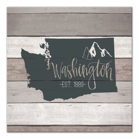 Washington Established 16x16 Canvas Wall Art