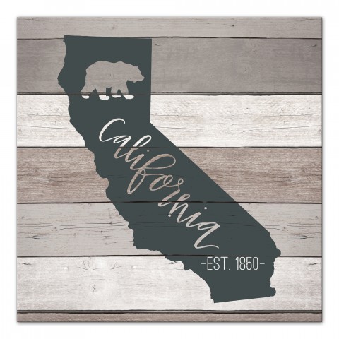 California Established 16x16 Canvas Wall Art