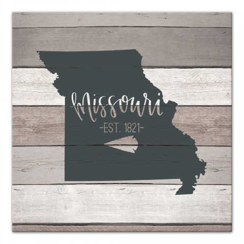 Missouri Established 16x16 Canvas Wall Art