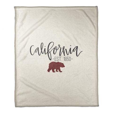 California Established 50x60 Coral Fleece Blanket