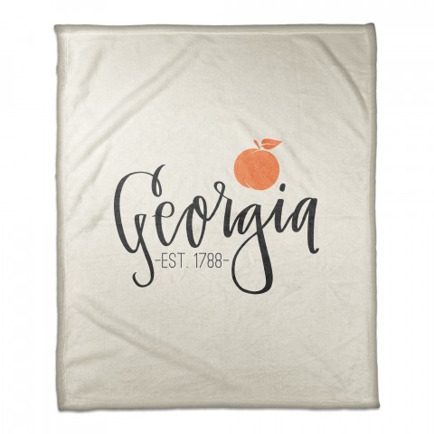 Georgia Established 50x60 Coral Fleece Blanket