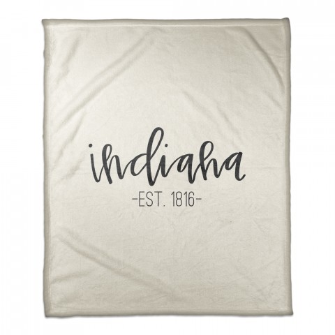 Indiana Established 50x60 Coral Fleece Blanket