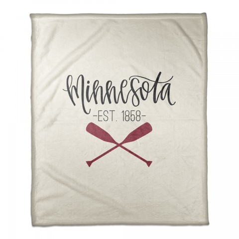 Minnesota Established 50x60 Coral Fleece Blanket