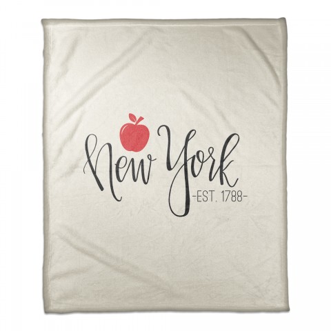 New York Established 50x60 Coral Fleece Blanket