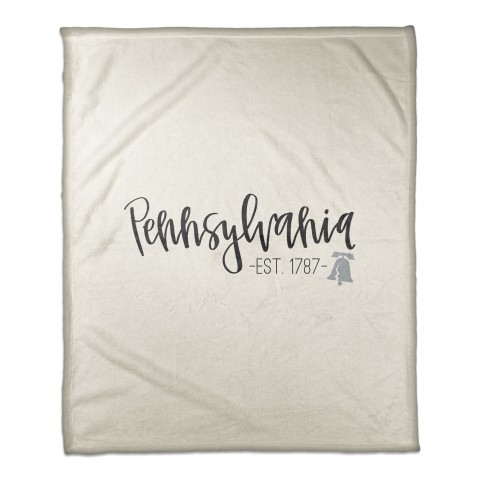 Pennsylvania Established 50x60 Coral Fleece Blanket