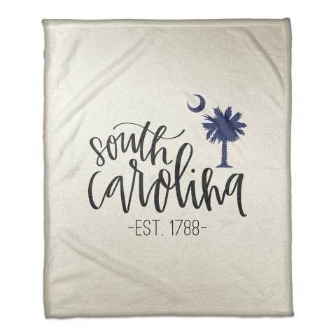 South Carolina Established 50x60 Coral Fleece Blanket