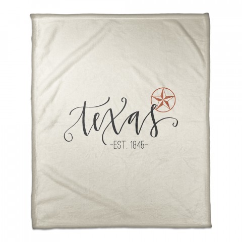 Texas Established 50x60 Coral Fleece Blanket