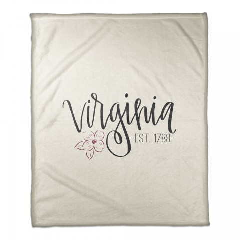 Virginia Established 50x60 Coral Fleece Blanket