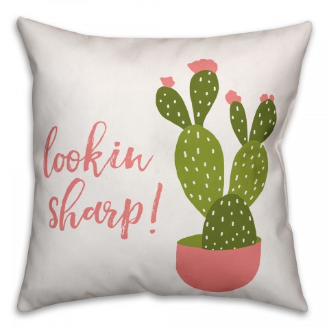 Lookin Sharp 18x18 Spun Poly Pillow