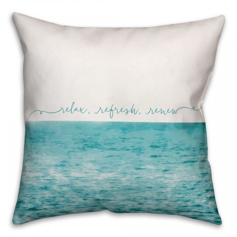 Relax Refresh Renew 18x18 Spun Poly Pillow