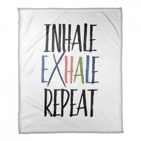 Inhale Exhale Repeat 50x60 Coral Fleece Blanket