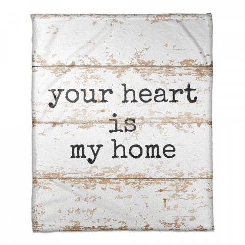 Your Heart is My Home 50x60 Coral Fleece Blanket