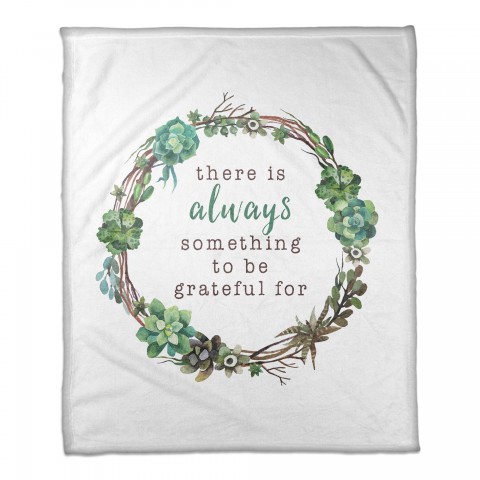 Always Something to be Grateful For 50x60 Coral Fleece Blanket