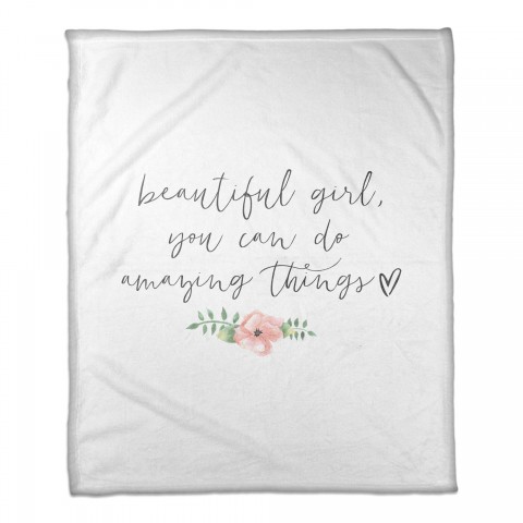 Beautiful Girl 50x60 Coral Fleece Blanket