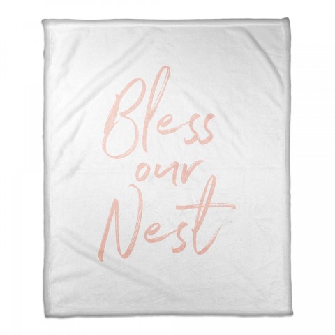 Bless Our Nest 50x60 Coral Fleece Blanket