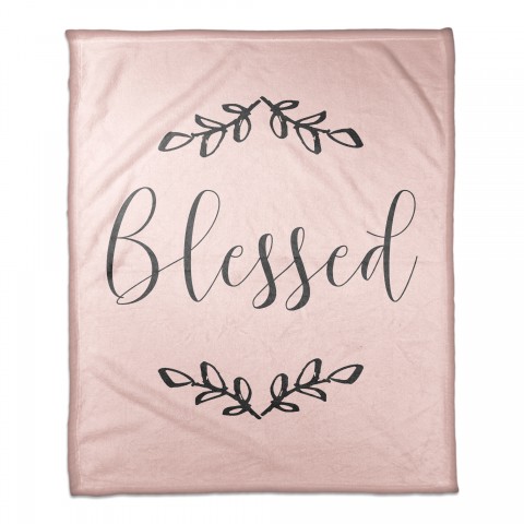 Blush Blessed 50x60 Coral Fleece Blanket