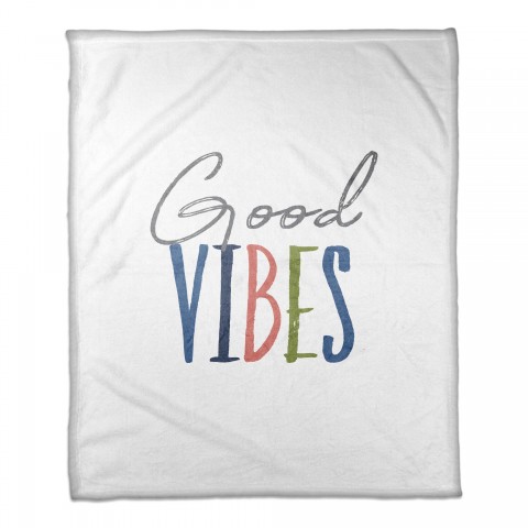 Good Vibes 50x60 Coral Fleece Blanket