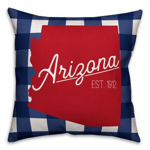 Arizona Buffalo Check 18x18 Spun Poly Pillow