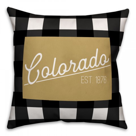 Colorado Buffalo Check 18x18 Spun Poly Pillow