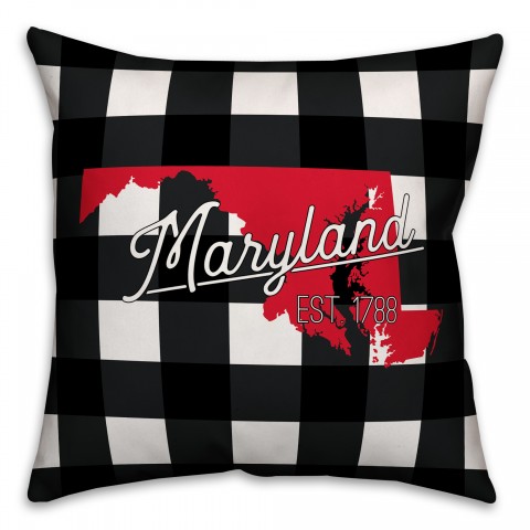 Maryland Buffalo Check 18x18 Spun Poly Pillow