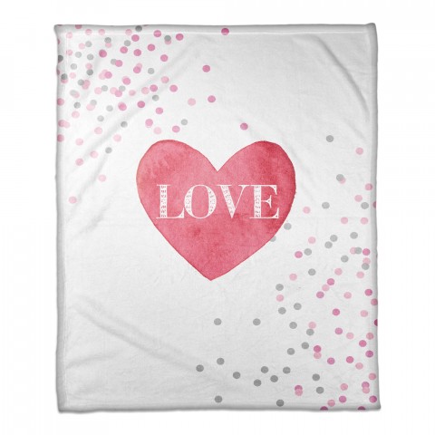 Pink Polkas 30x40 Coral Fleece Blanket