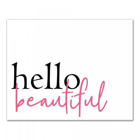 Hello Beautiful 16x20 Canvas Wall Art