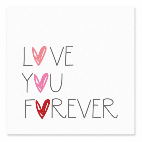 Love You Forever 6x6 Canvas Wall Art