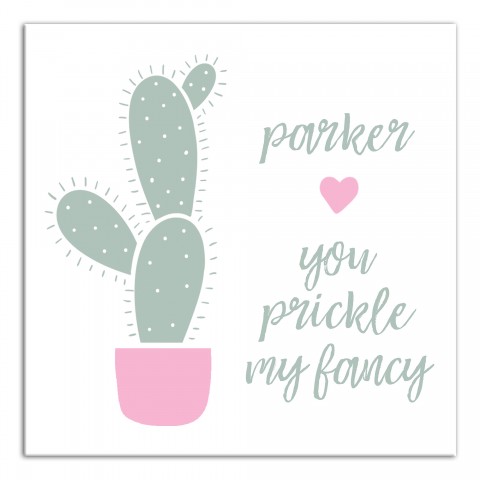 You Prickle My Fancy 12x12 Personalized Canvas Wall Art