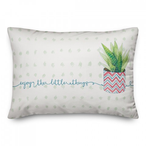Enjoy the Little Things 14x20 Spun Poly Pillow